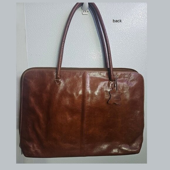 BIRELLO Italian leather briefcase - Picture 2 of 12